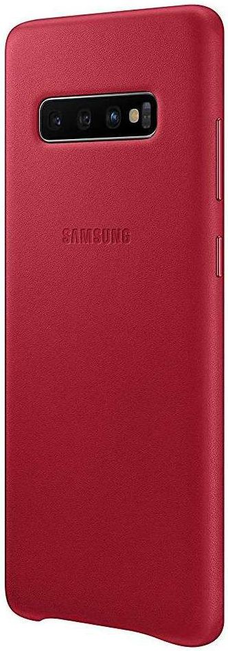 Samsung Galaxy S10 Plus Leather Cover Rood afbeelding 2