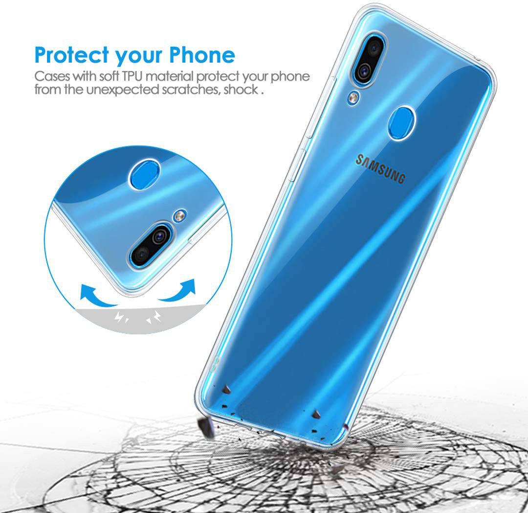 Samsung Galaxy A40 Hoesje Dun TPU Transparant afbeelding 2