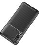 Samsung Galaxy A50 Hoesje Geborsteld Carbon Zwart