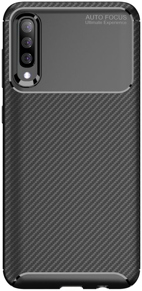 Samsung Galaxy A50 Hoesje Geborsteld Carbon Zwart afbeelding 6