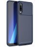 Samsung Galaxy A50 Hoesje Geborsteld Carbon Blauw