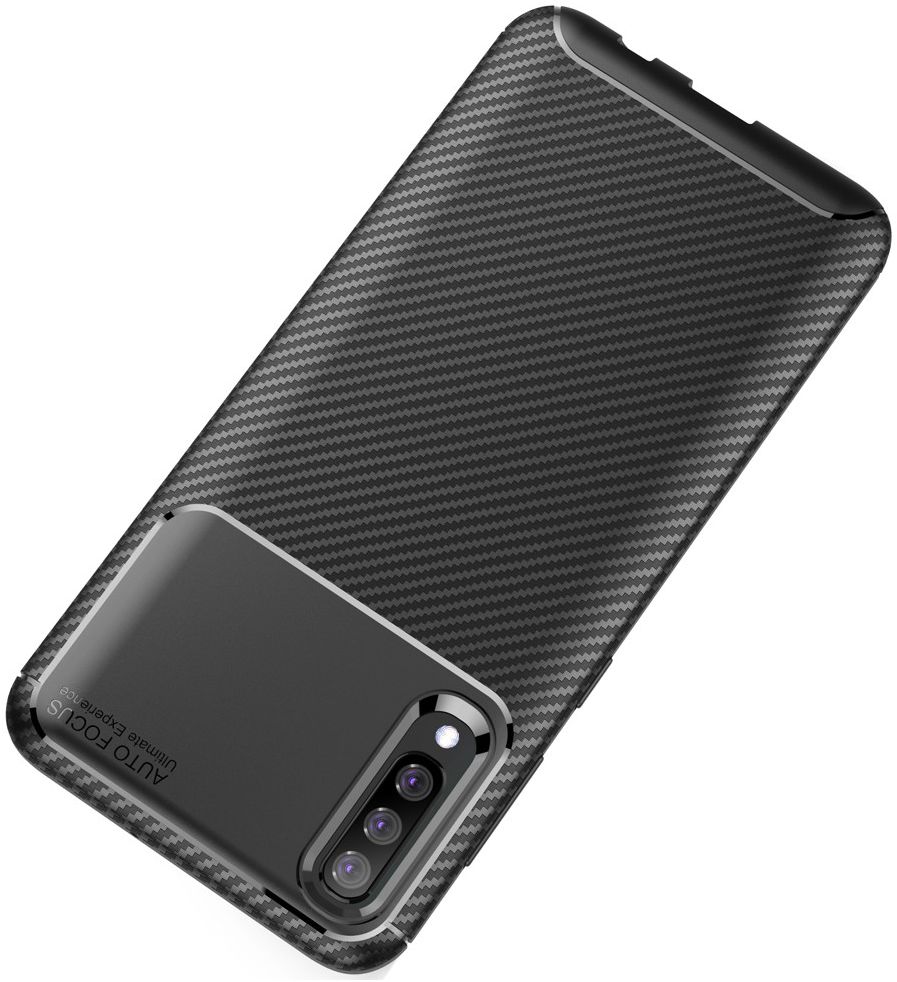 Samsung Galaxy A50 Hoesje Geborsteld Carbon Blauw afbeelding 7