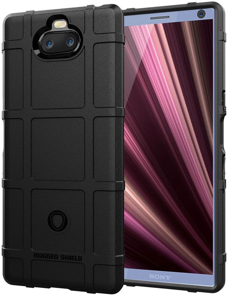 Sony Xperia 10 Ultra Rugged Armor Hoesje Zwart afbeelding 1