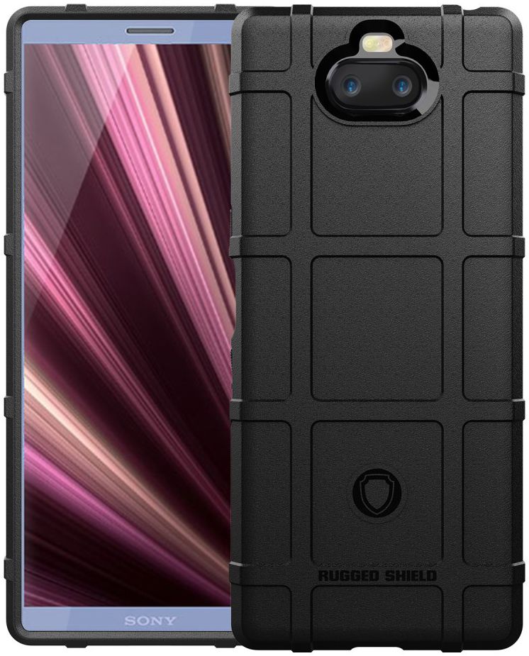 Sony Xperia 10 Ultra Rugged Armor Hoesje Zwart afbeelding 2