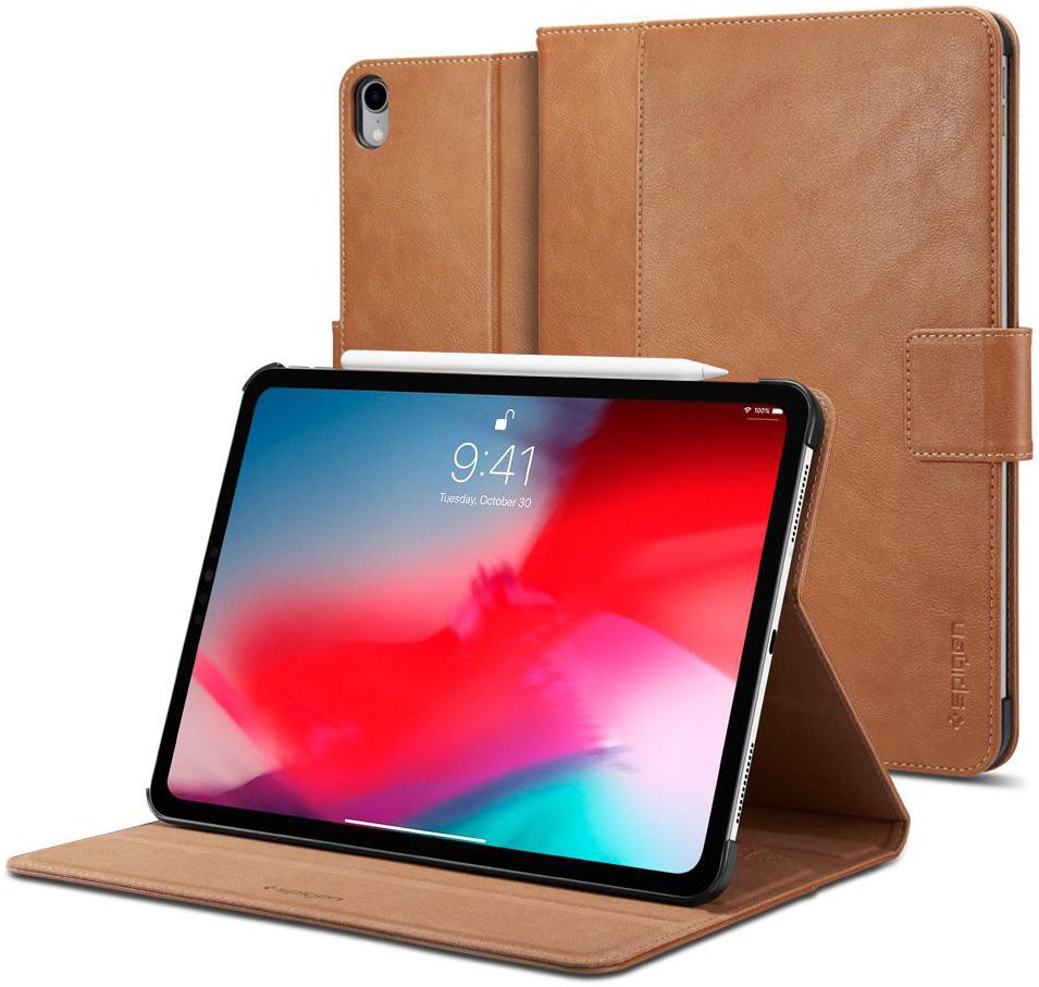 Spigen Stand Folio Apple iPad Pro 11 (2018) Hoes Bruin afbeelding 1
