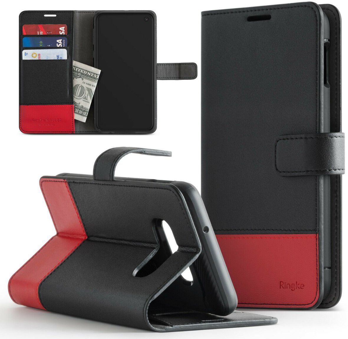 Ringke Wallet Samsung Galaxy S10 Book Case Zwart afbeelding 1