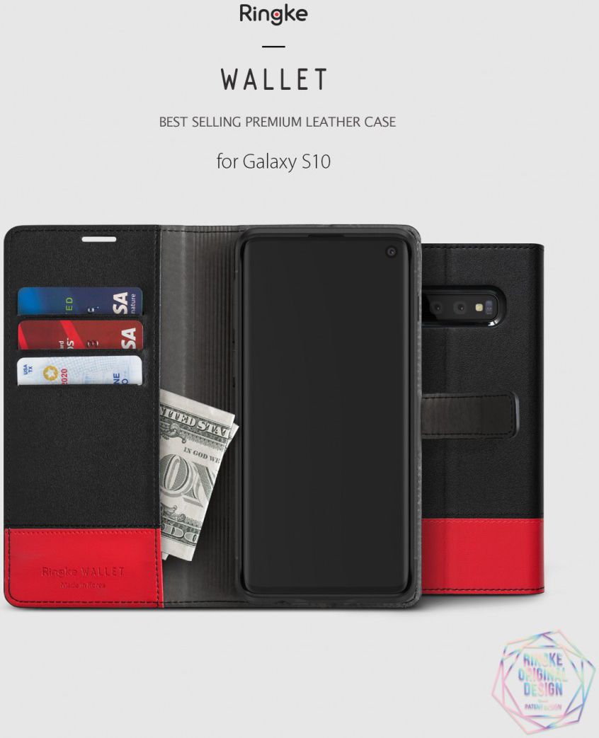 Ringke Wallet Samsung Galaxy S10 Book Case Zwart afbeelding 2