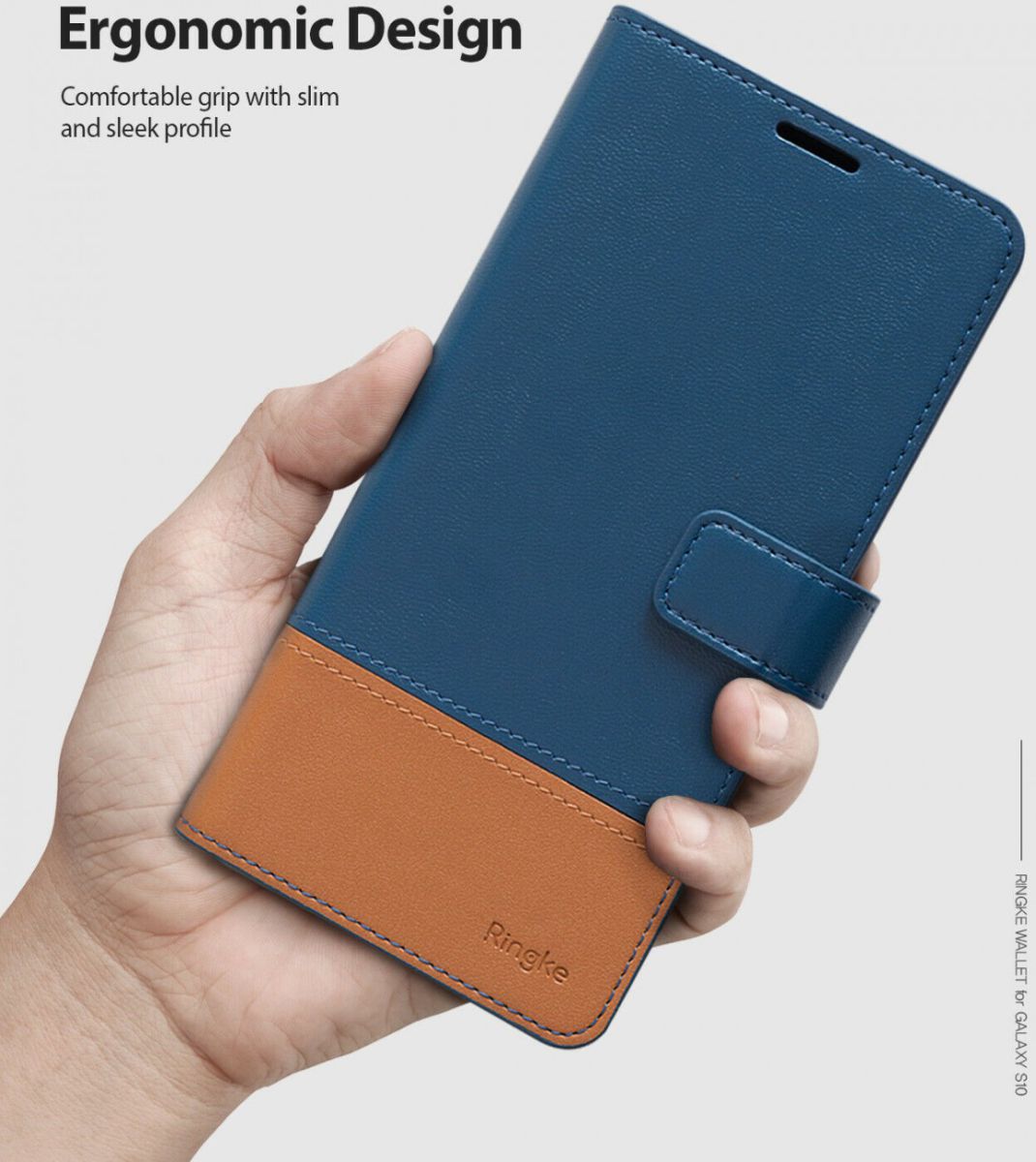 Ringke Wallet Samsung Galaxy S10 Book Case Blauw afbeelding 3