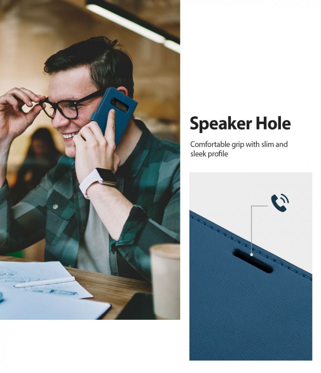 Ringke Wallet Samsung Galaxy S10 Book Case Blauw afbeelding 9