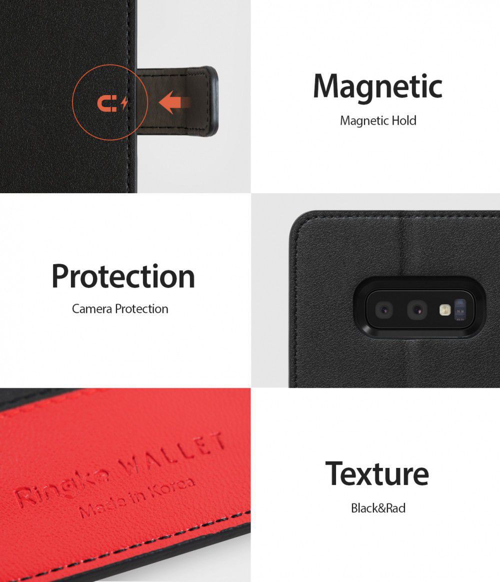 Ringke Wallet Samsung Galaxy S10 Plus Book Case Zwart afbeelding 5