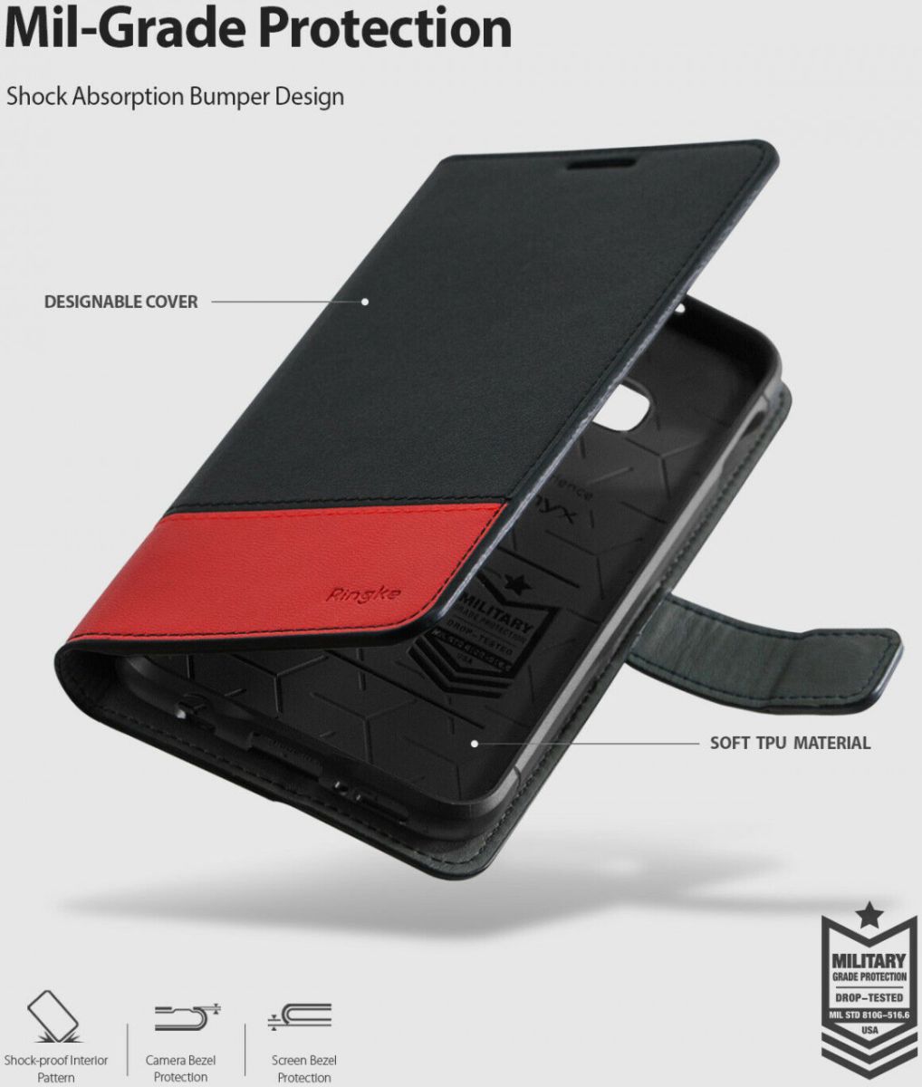 Ringke Wallet Samsung Galaxy S10 Plus Book Case Zwart afbeelding 8