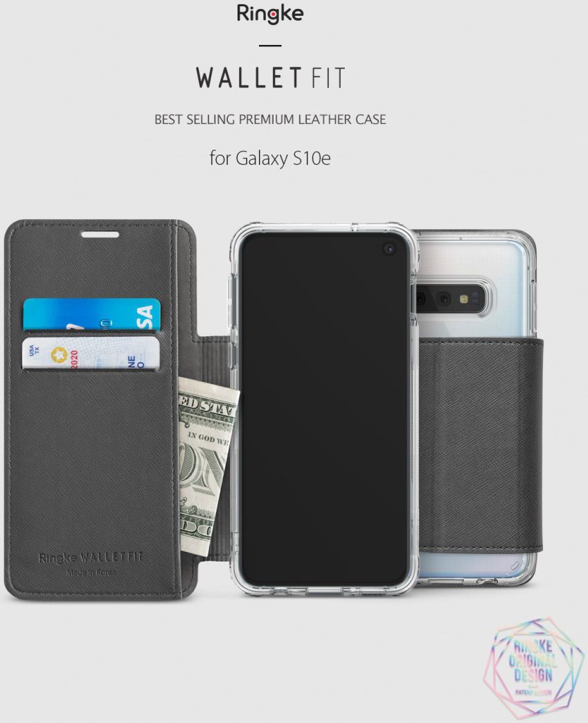 Ringke Wallet Fit Samsung Galaxy S10E Book Case Zwart afbeelding 2
