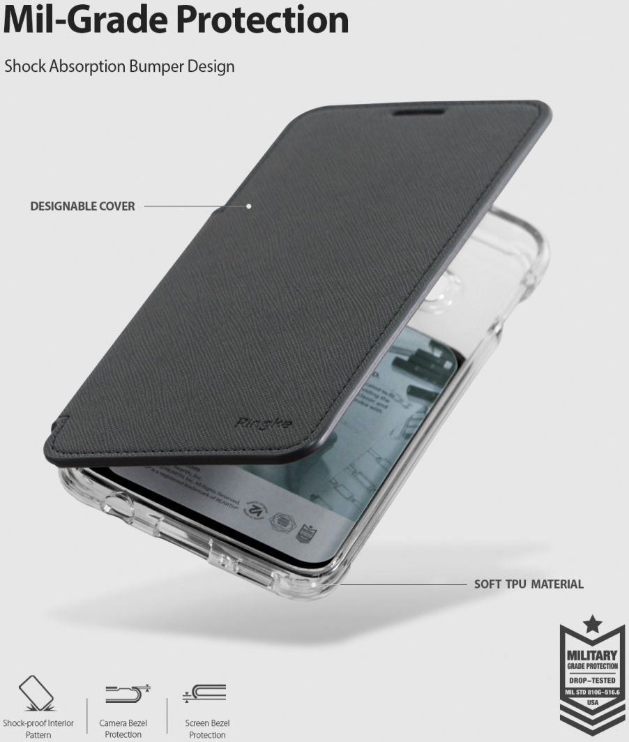 Ringke Wallet Fit Samsung Galaxy S10E Book Case Zwart afbeelding 6