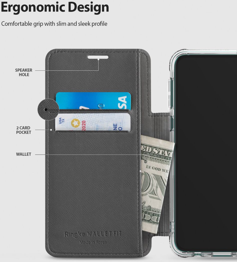 Ringke Wallet Fit Samsung Galaxy S10E Book Case Zwart afbeelding 7