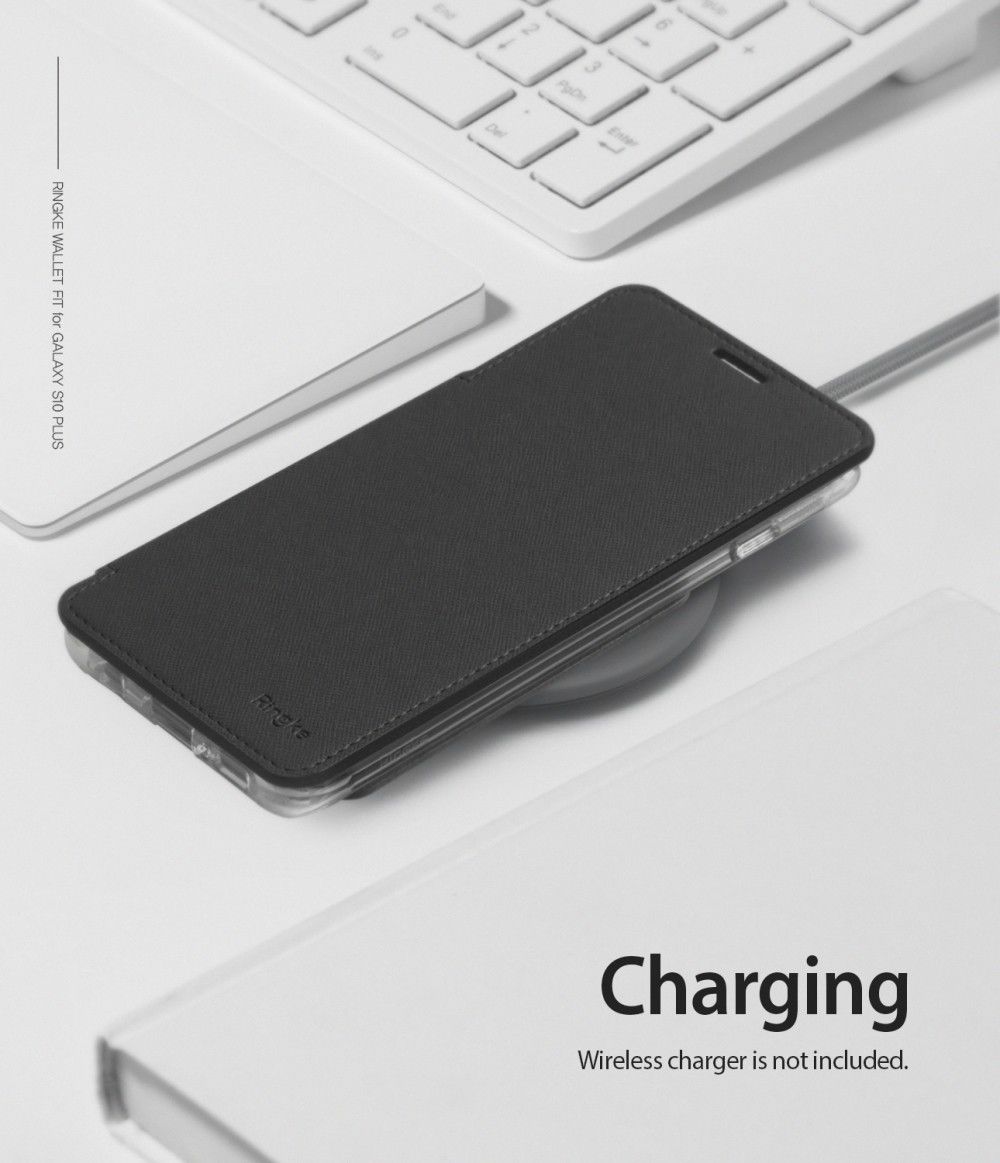 Ringke Wallet Fit Samsung Galaxy S10 Plus Book Case Grijs afbeelding 5