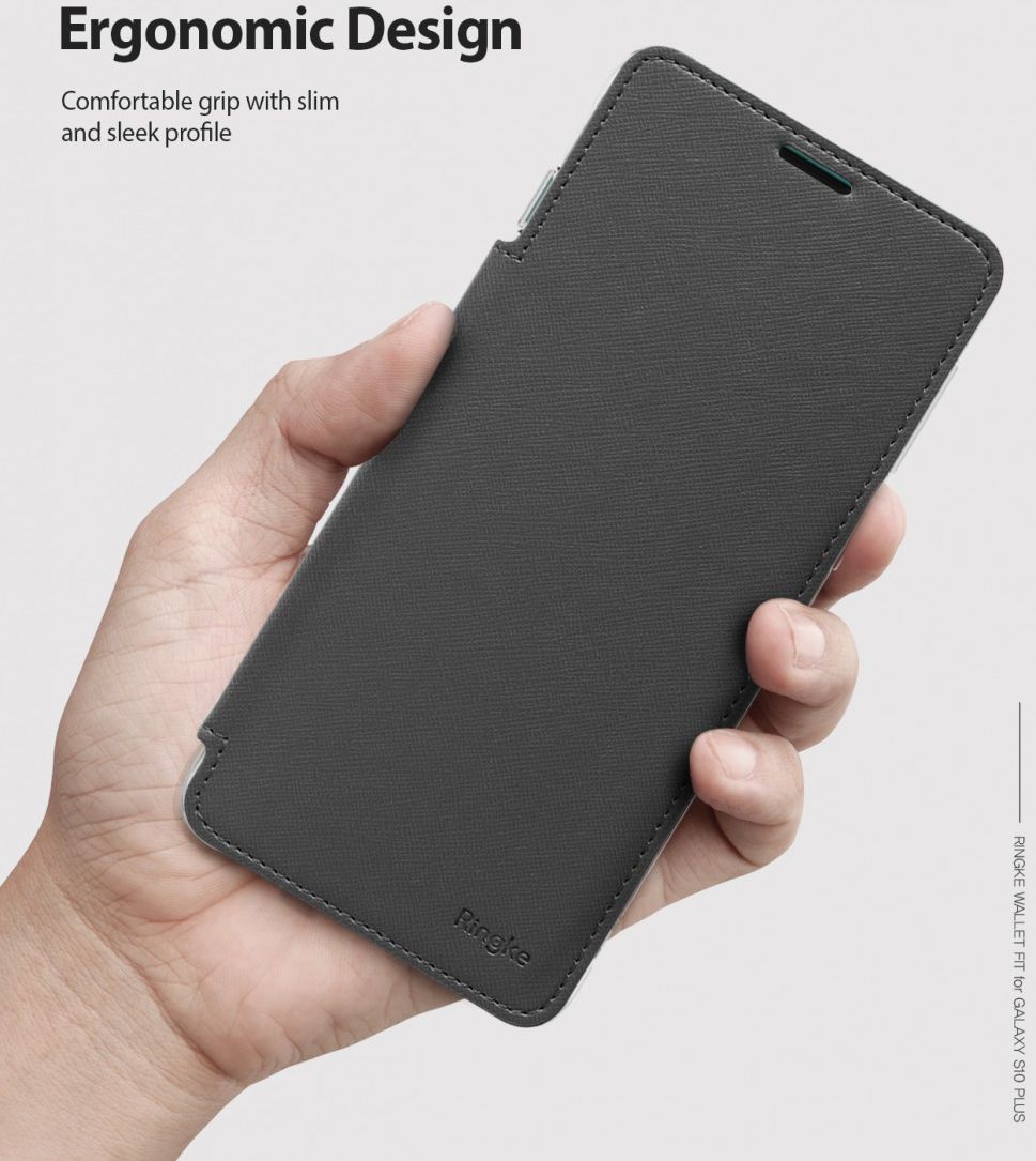 Ringke Wallet Fit Samsung Galaxy S10 Plus Book Case Grijs afbeelding 6