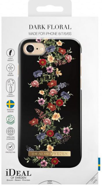 iDeal of Sweden iPhone SE 2020 Fashion Hoesje Dark Floral afbeelding 4