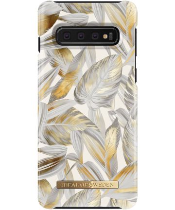 iDeal of Sweden Samsung Galaxy S10 Fashion Hoesje Platinum Leaves Hoesjes