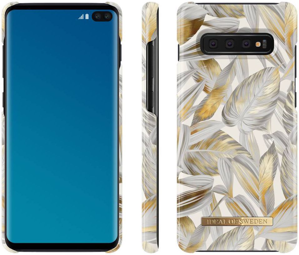 iDeal of Sweden Samsung Galaxy S10 Plus Fashion Hoesje Platinum Leaves afbeelding 2