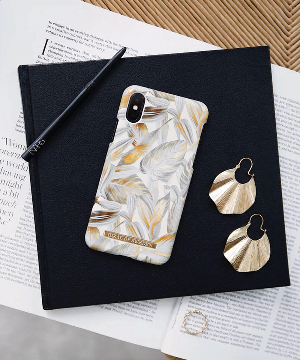 iDeal of Sweden Samsung Galaxy S10 Plus Fashion Hoesje Platinum Leaves afbeelding 4