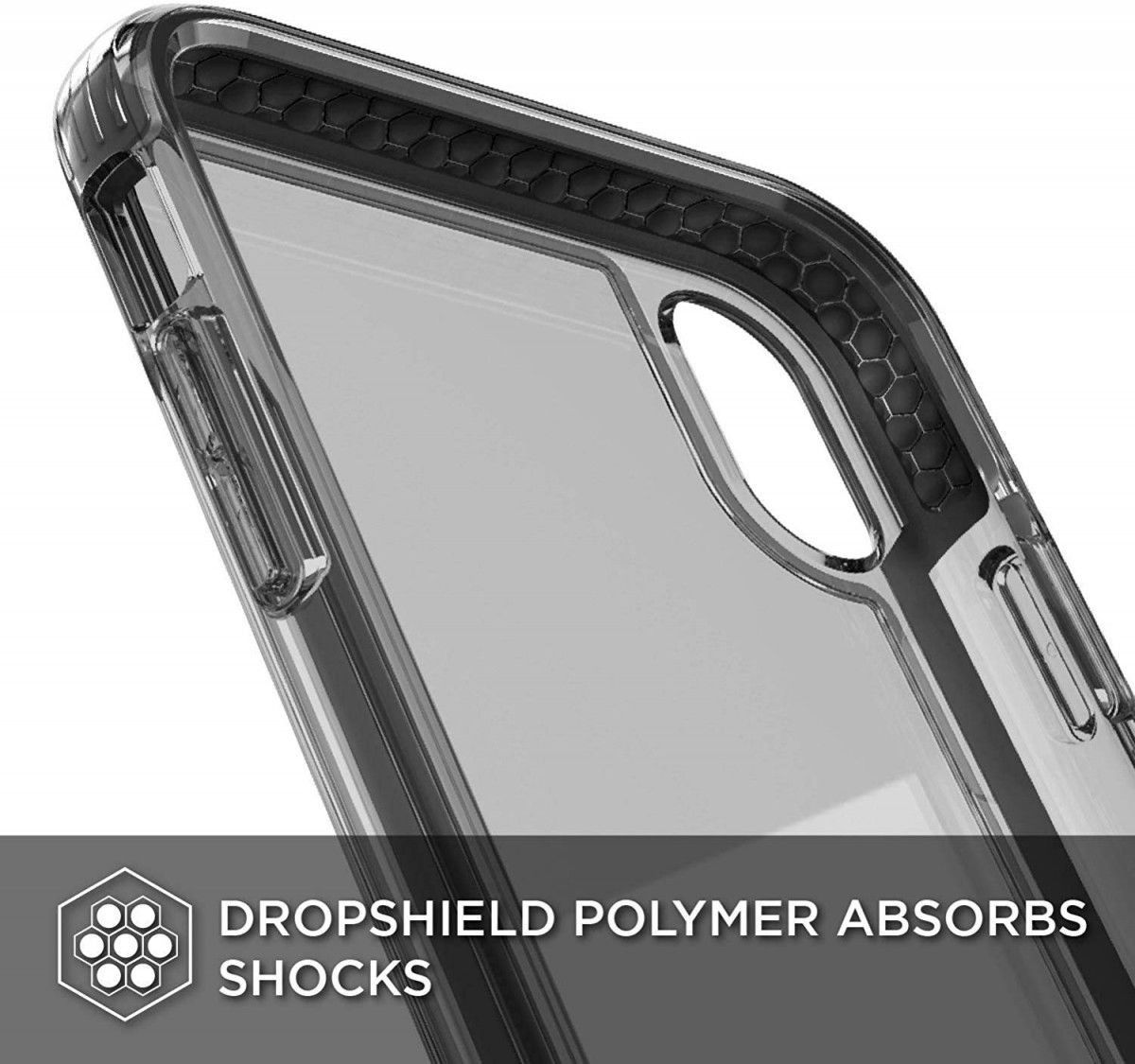 Raptic Clear Apple iPhone XS / X Hoesje Transparant/Zwart afbeelding 11