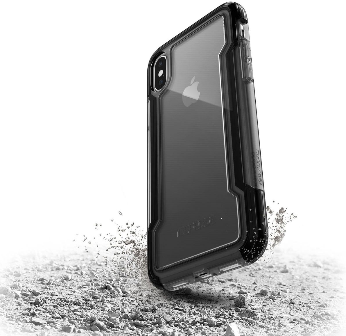 Raptic Clear Apple iPhone XS / X Hoesje Transparant/Zwart afbeelding 2
