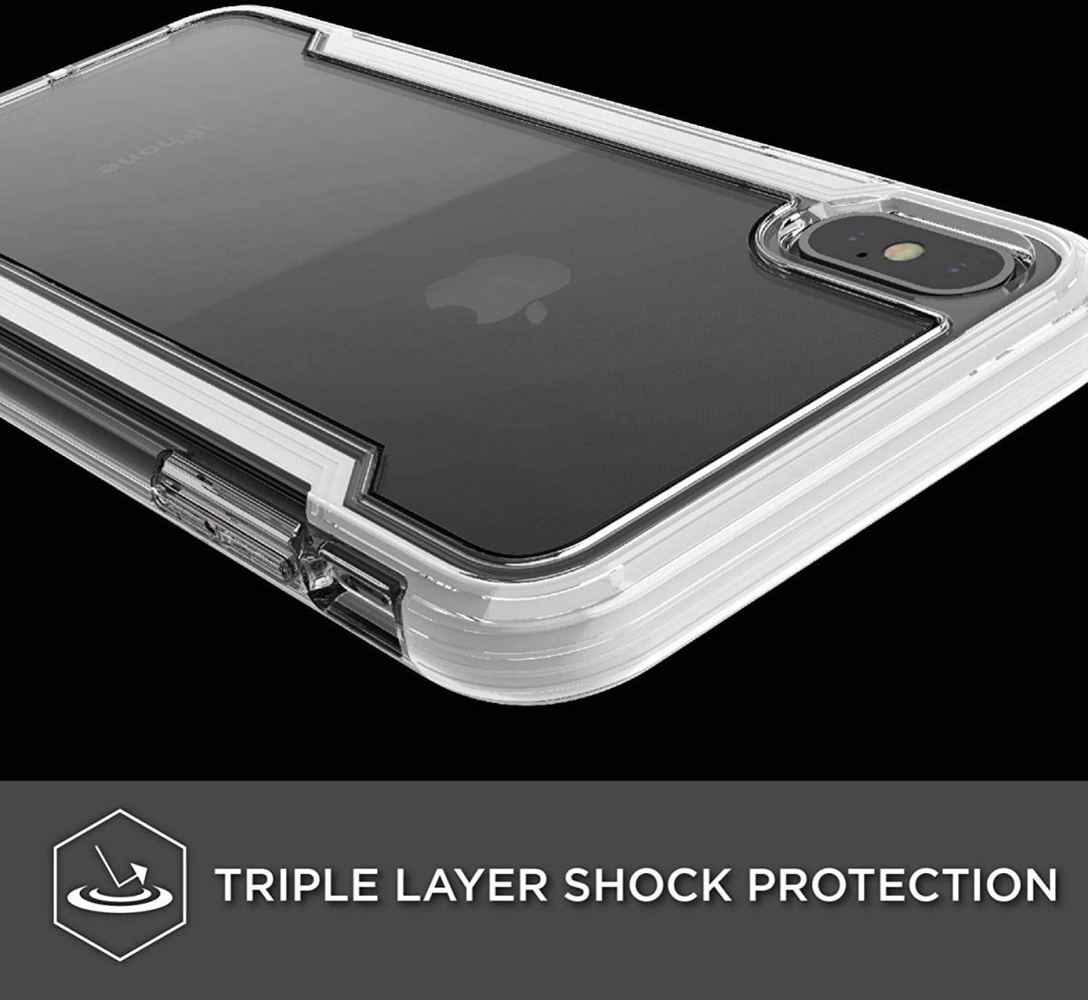 Raptic Clear Apple iPhone XS Max hoesje transparant wit afbeelding 9