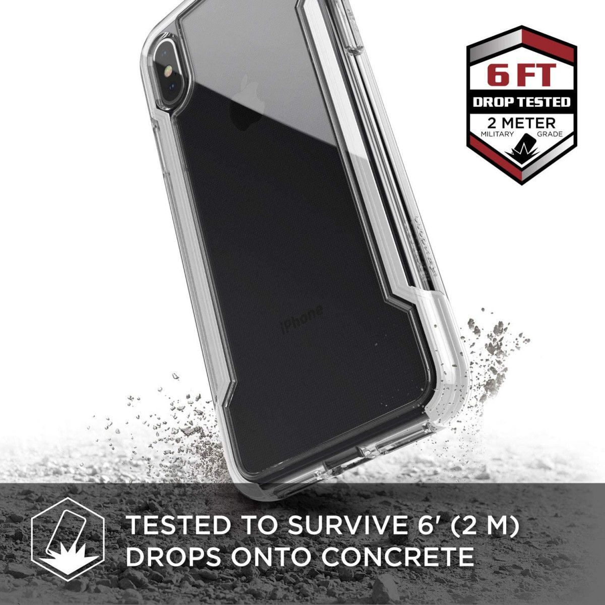 Raptic Clear Apple iPhone XS Max hoesje transparant wit afbeelding 10