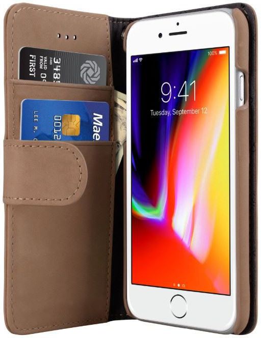 Melkco Apple iPhone 7 / 8 Book Case Echt Leer Vintage Bruin afbeelding 1