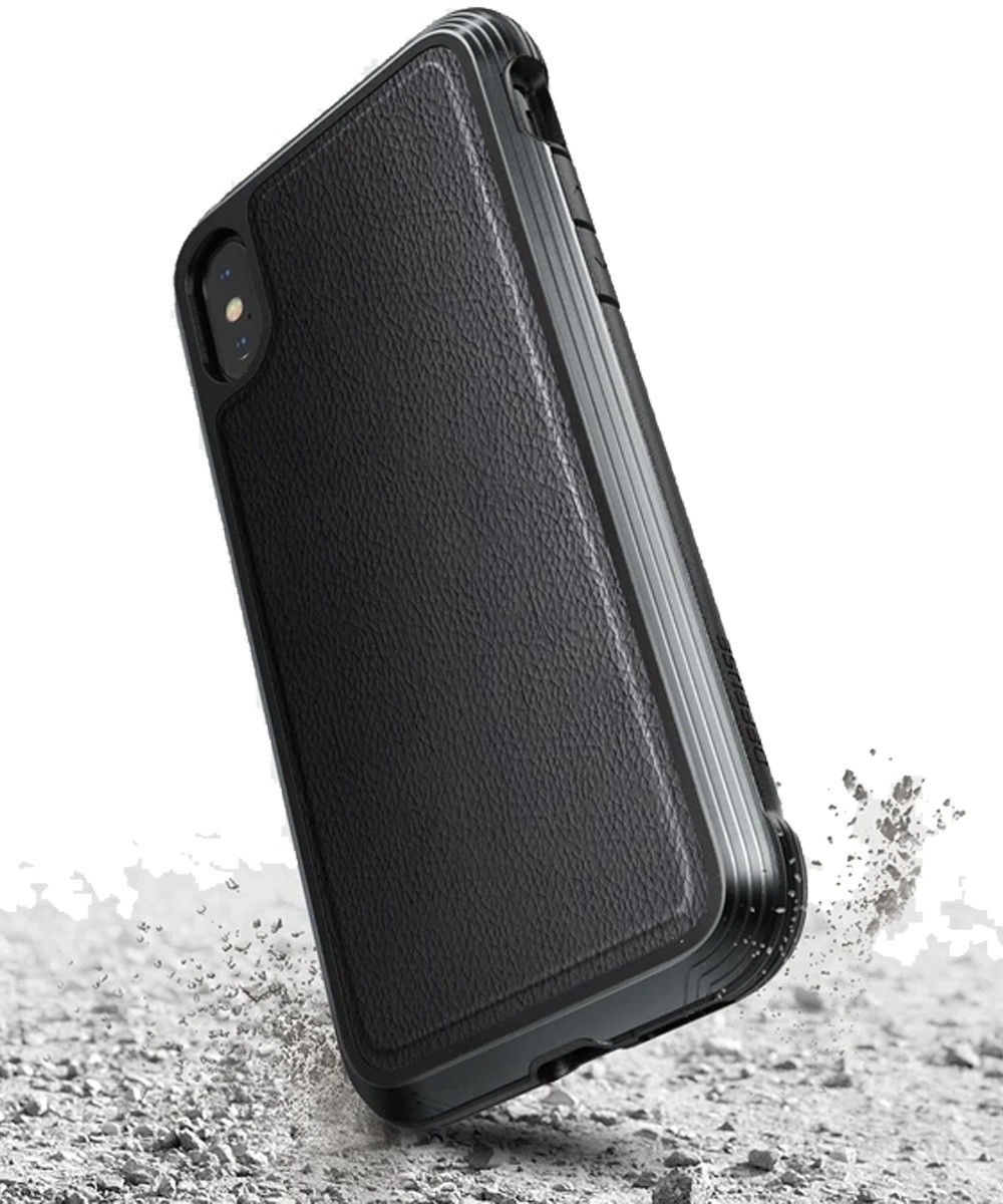 Raptic Lux Apple iPhone XS Max hoesje leather zwart afbeelding 2
