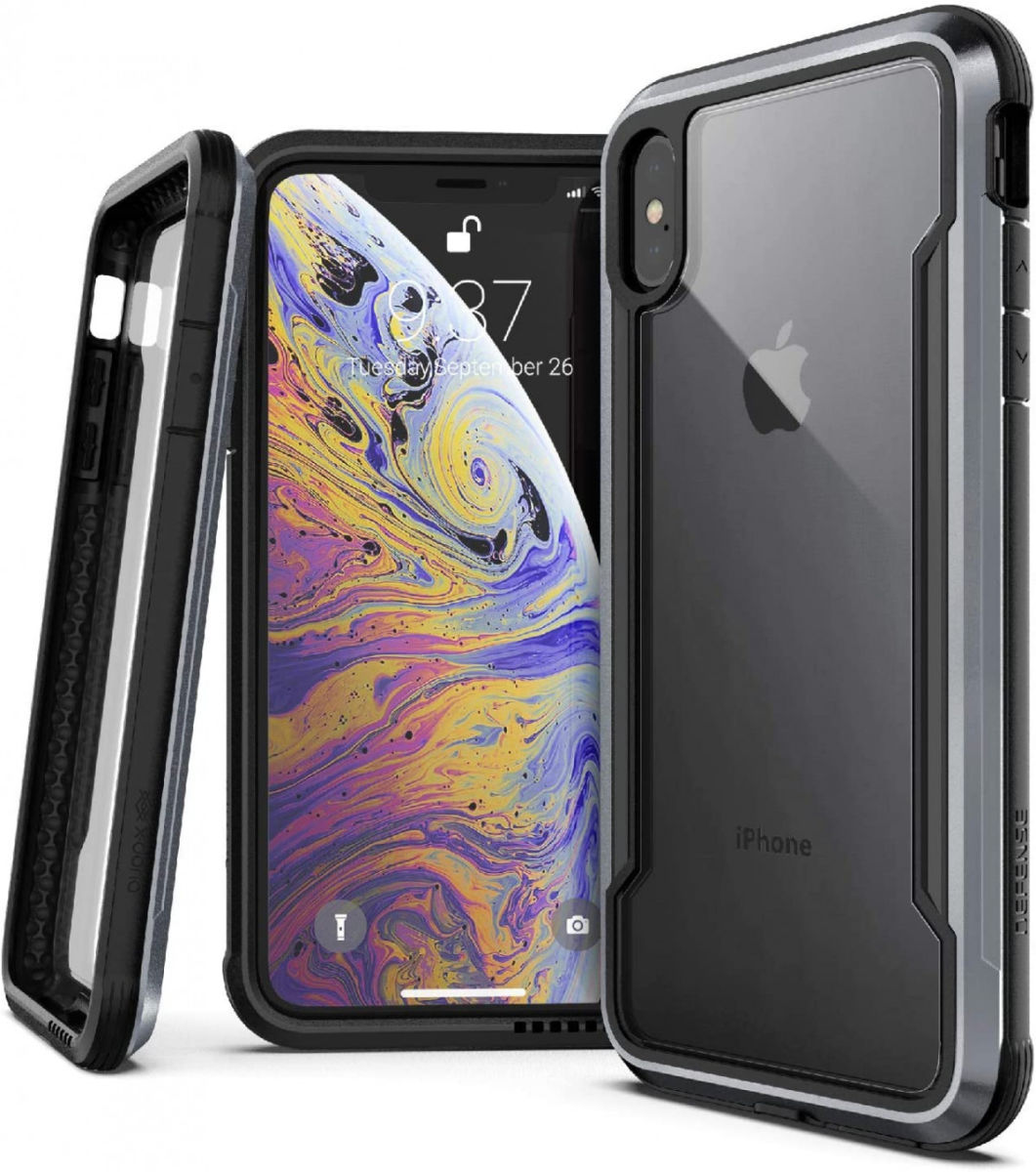 Raptic Shield Apple iPhone XS Max Hoesje Transparant/Zwart afbeelding 1
