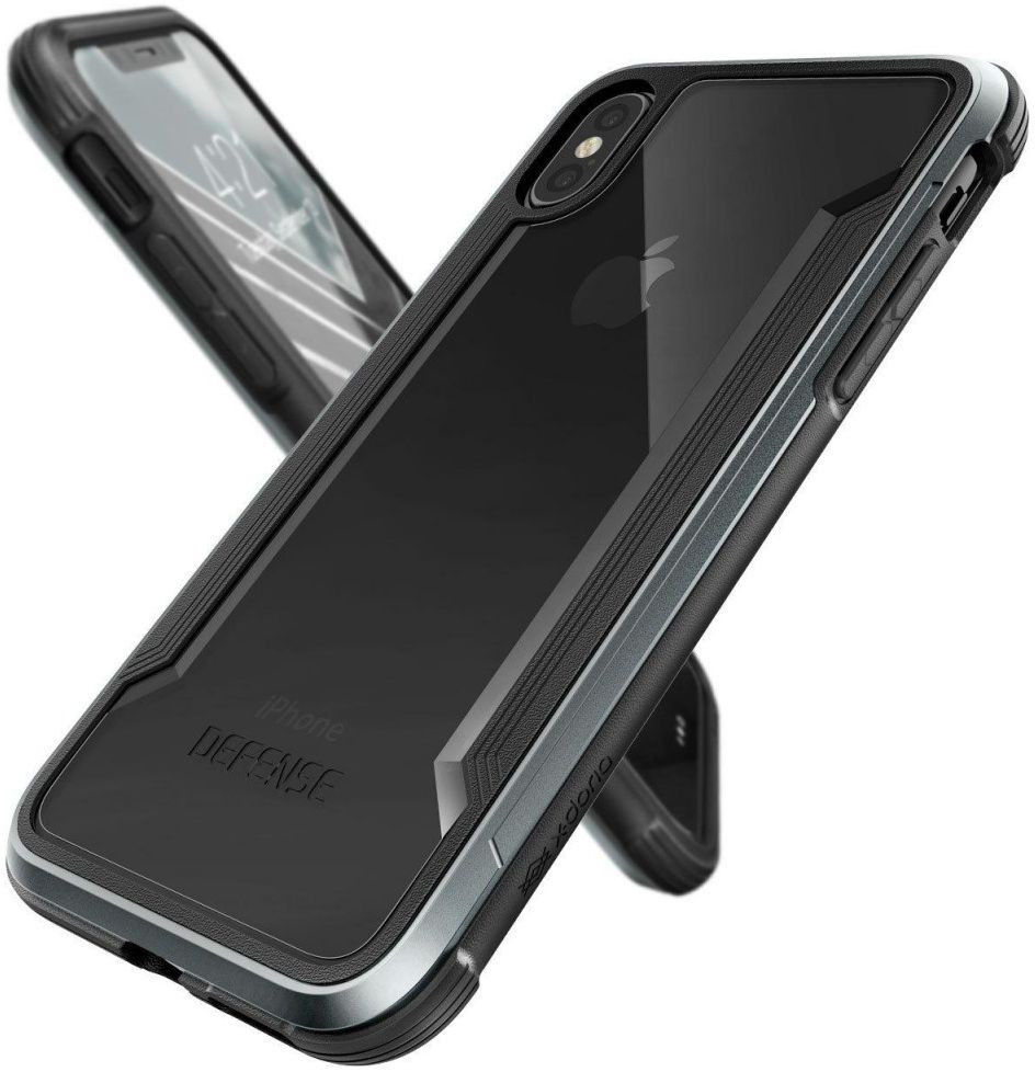 Raptic Shield Apple iPhone XS Max Hoesje Transparant/Zwart afbeelding 2