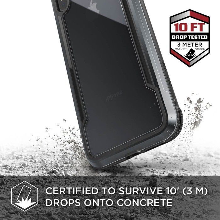 Raptic Shield Apple iPhone XS Max Hoesje Transparant/Zwart afbeelding 6