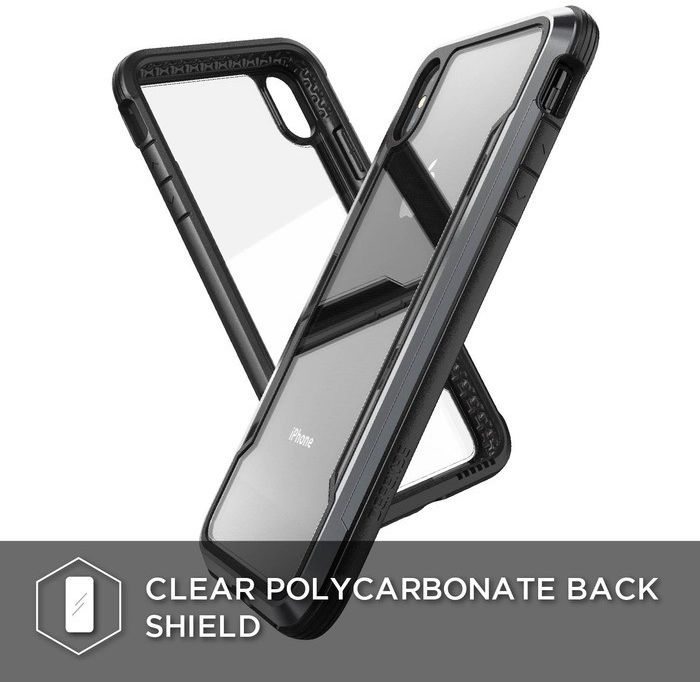 Raptic Shield Apple iPhone XS Max Hoesje Transparant/Zwart afbeelding 7