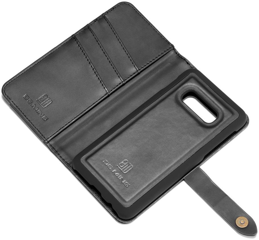 Samsung Galaxy S10E Leren 2-in-1 Bookcase en Back Cover Hoesje Zwart afbeelding 2