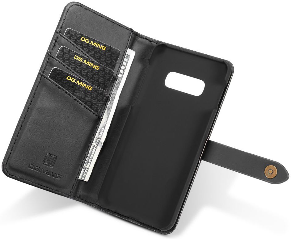 Samsung Galaxy S10E Leren 2-in-1 Bookcase en Back Cover Hoesje Zwart afbeelding 5