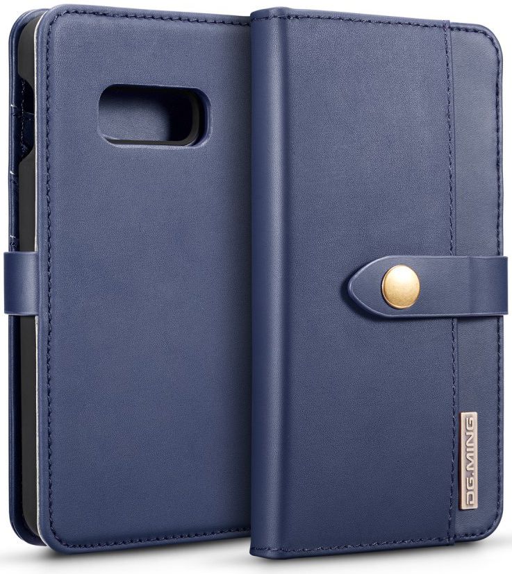 Samsung Galaxy S10E Leren 2-in-1 Bookcase en Back Cover Hoesje Blauw afbeelding 1