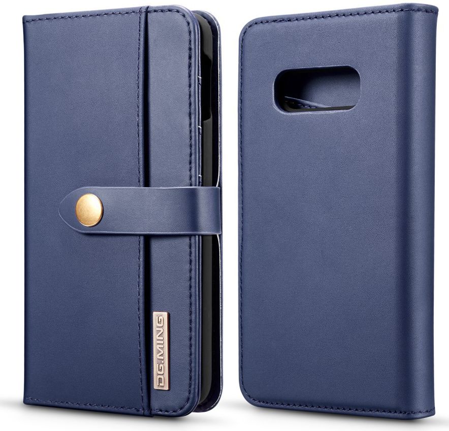 Samsung Galaxy S10E Leren 2-in-1 Bookcase en Back Cover Hoesje Blauw afbeelding 13