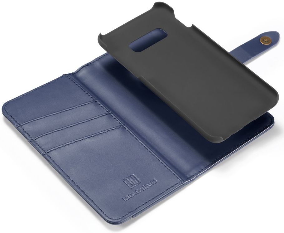 Samsung Galaxy S10E Leren 2-in-1 Bookcase en Back Cover Hoesje Blauw afbeelding 2