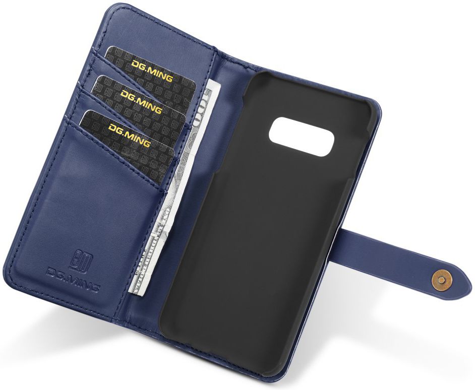 Samsung Galaxy S10E Leren 2-in-1 Bookcase en Back Cover Hoesje Blauw afbeelding 9