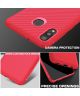 Samsung Galaxy M20 Power Twill Slim Texture Back Cover Rood