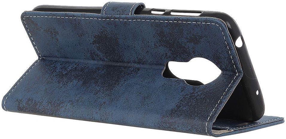 Motorola Moto G7 Power Vintage Portemonnee Hoesje Blauw afbeelding 5