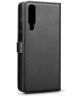 Huawei P30 Leren 2-in-1 Bookcase en Back Cover Hoesje Zwart