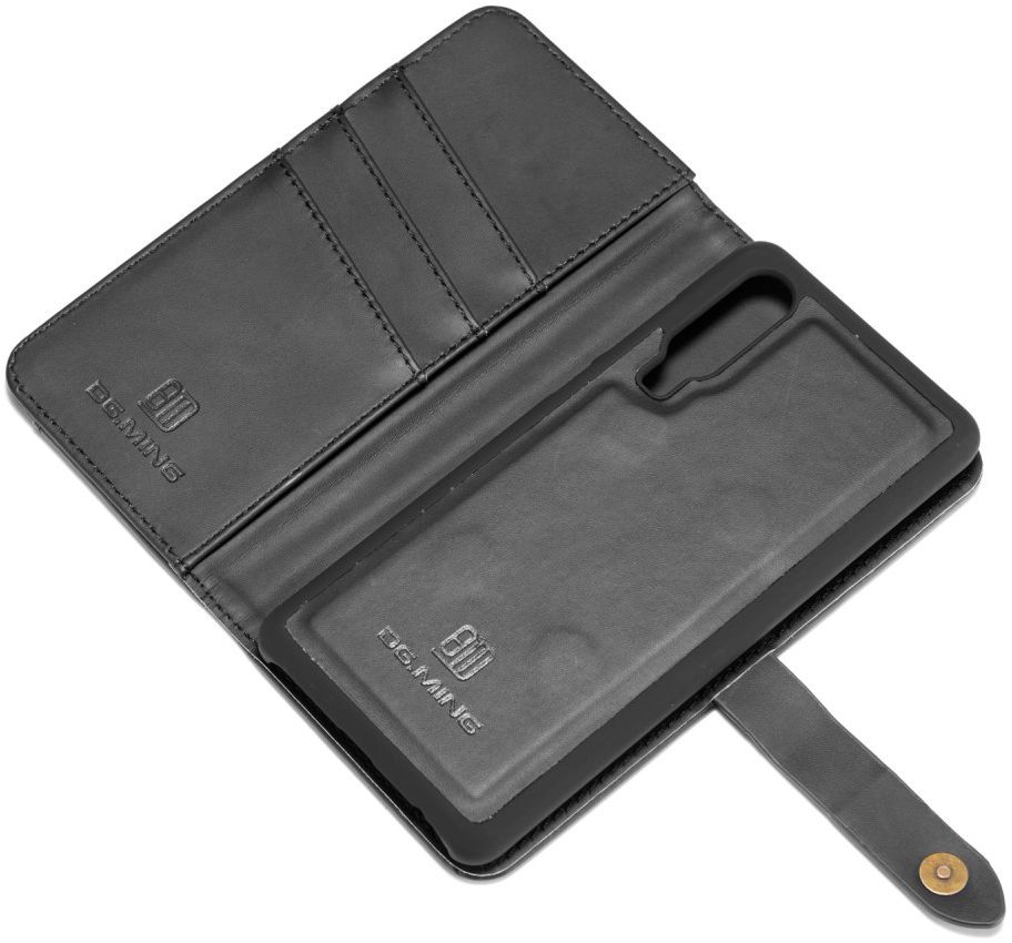 Huawei P30 Leren 2-in-1 Bookcase en Back Cover Hoesje Zwart afbeelding 13