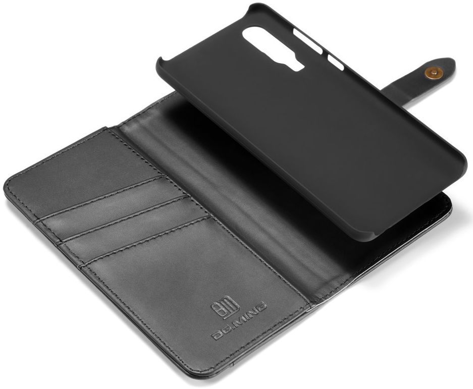 Huawei P30 Leren 2-in-1 Bookcase en Back Cover Hoesje Zwart afbeelding 4