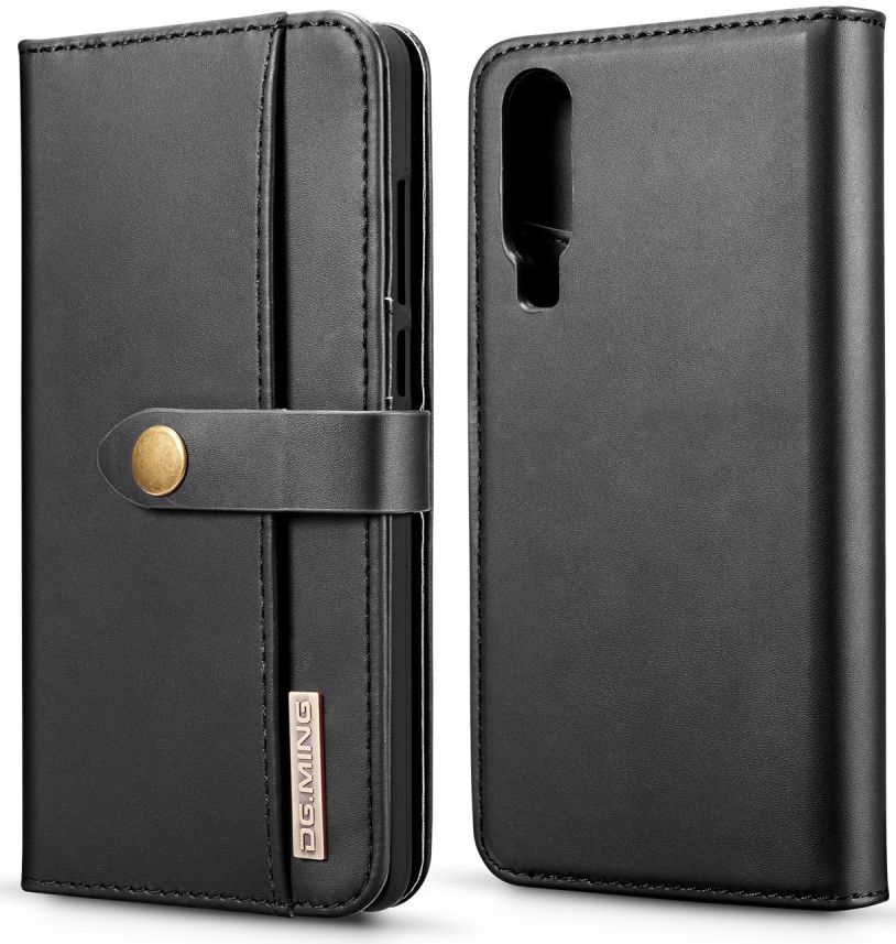 Huawei P30 Leren 2-in-1 Bookcase en Back Cover Hoesje Zwart afbeelding 5
