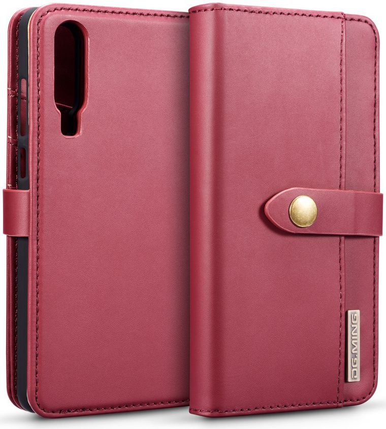 Huawei P30 Leren 2-in-1 Bookcase en Back Cover Hoesje Rood afbeelding 1