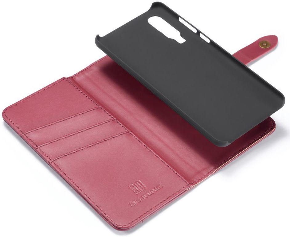 Huawei P30 Leren 2-in-1 Bookcase en Back Cover Hoesje Rood afbeelding 4