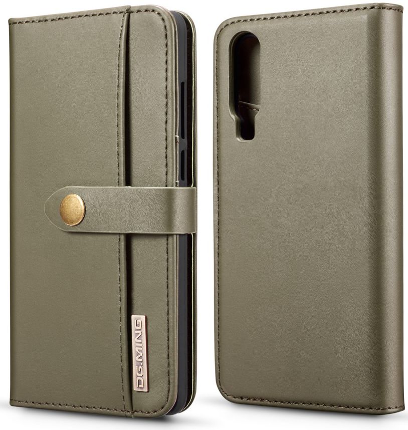 Huawei P30 Leren 2-in-1 Bookcase en Back Cover Hoesje Groen afbeelding 12