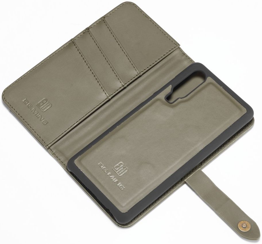 Huawei P30 Leren 2-in-1 Bookcase en Back Cover Hoesje Groen afbeelding 13